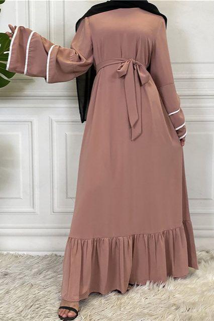 FAREHA 3-PIPIN ABAYA | FLAMINGO