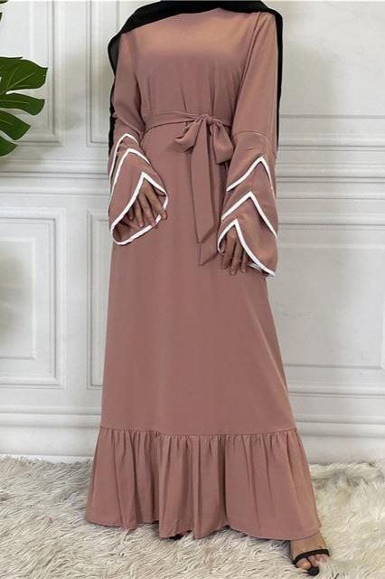 FAREHA 3-PIPIN ABAYA | FLAMINGO