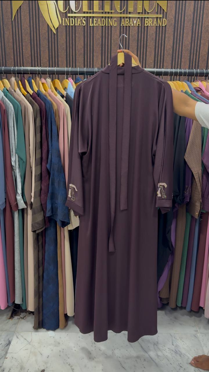 LV STYLE HANDWORK ABAYA | D-PURPLE