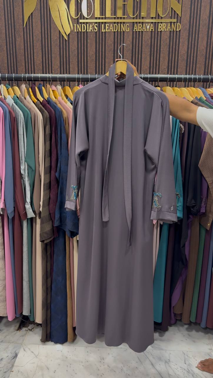 LV STYLE HANDWORK ABAYA | PURPLE