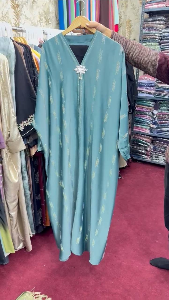 AL-SAIMA BRIDLE KAFTAN ABAYA | SEA GREEN