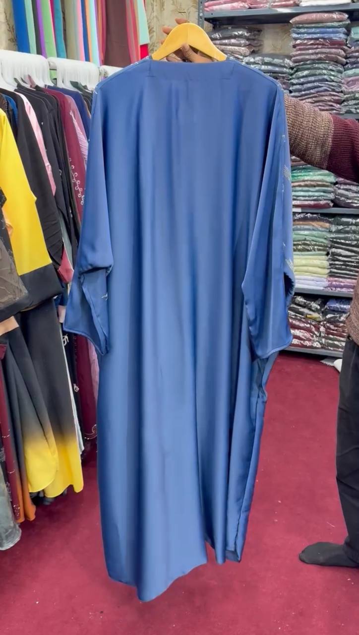 Al-Saima Korean Bridle Kaftan Abaya - BLUE ( NEW LAUNCH )