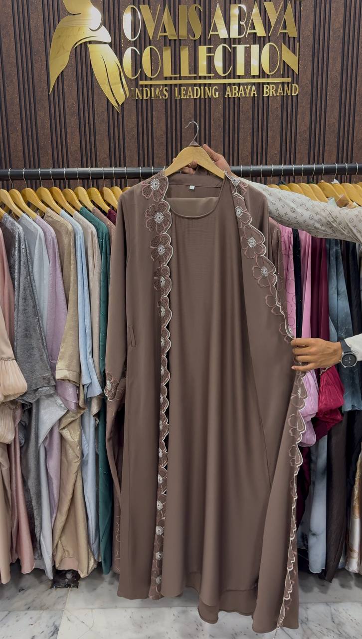 SEHER DOUBLE SHRUG ABAYA | BROWN