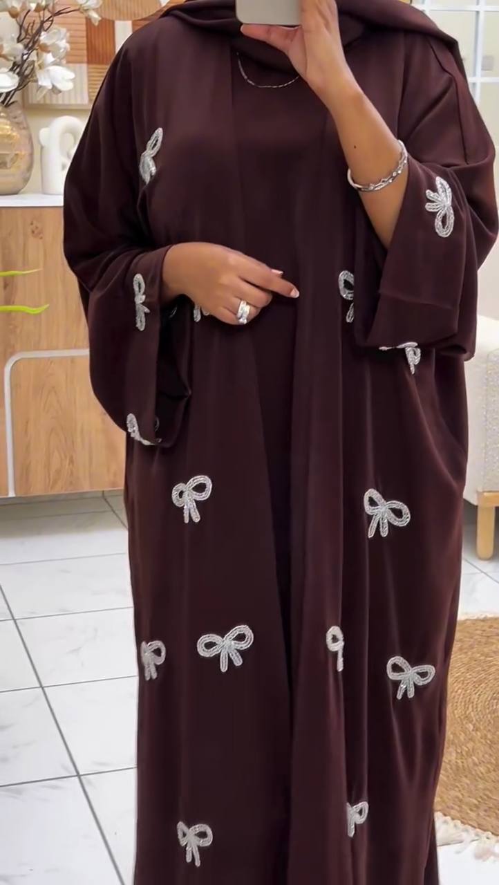 REHBAR DOUBLE SHRUG ABAYA | MAROON