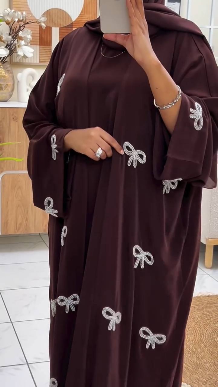 REHBAR DOUBLE SHRUG ABAYA | MAROON