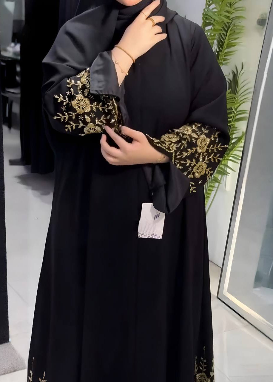 AHANA HANDWORK ABAYA | BLACK