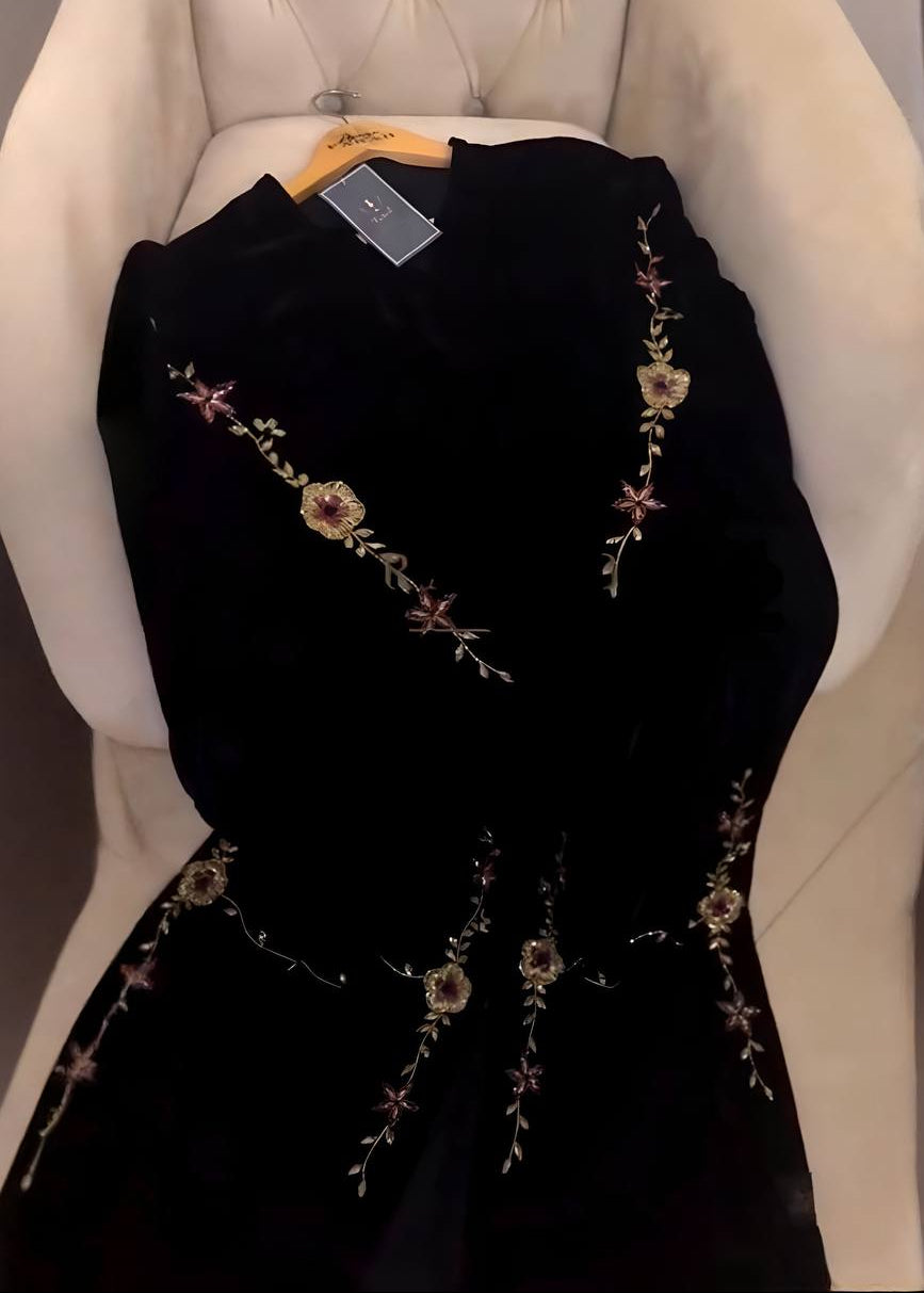 ATUFAH HANDWORK ABAYA | BLACK