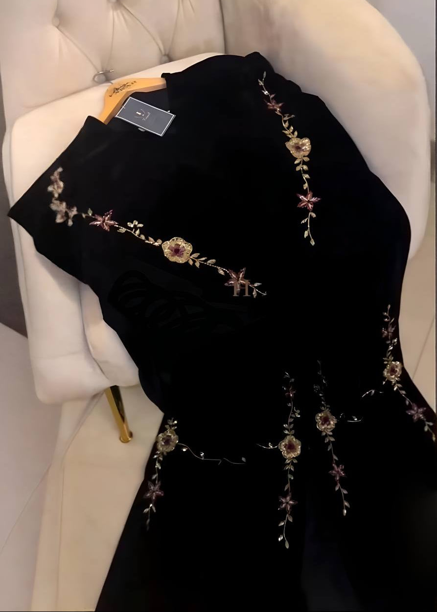 ATUFAH HANDWORK ABAYA | BLACK