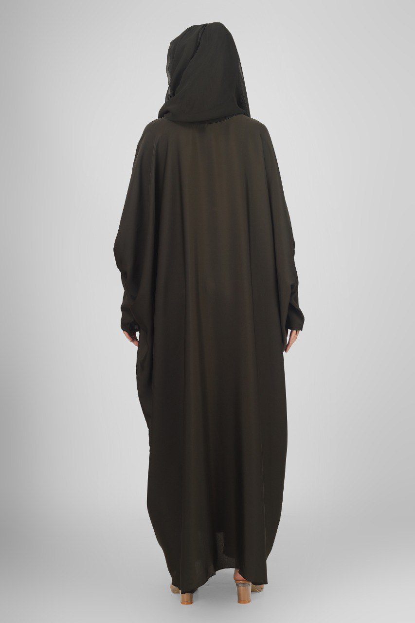 1071 FITTING SLEEVE ABAYA | OLIVE
