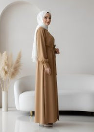 AYESHA FRONT OPEN ABAYA | SPL GOLDEN