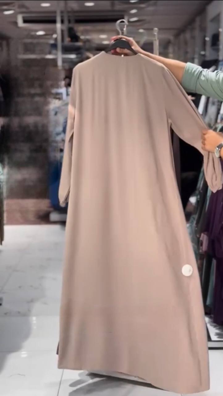 SUHANA BASIC ZIPPER ABAYA | NUDE
