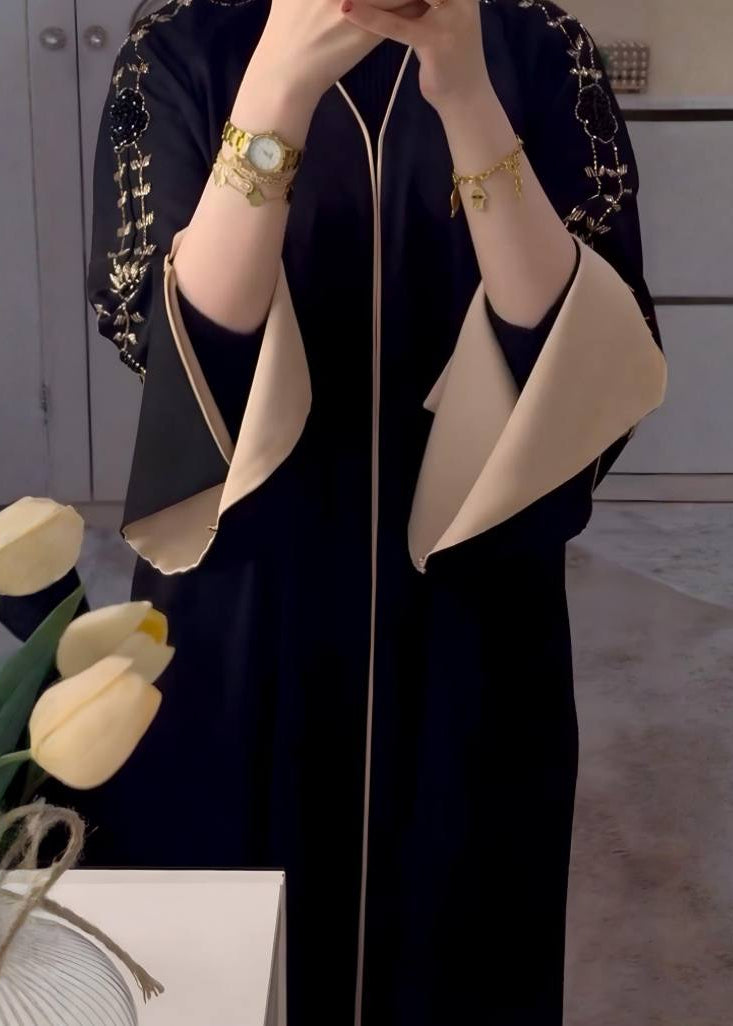MUNTAHA HANDWORK ABAYA | GOLDEN