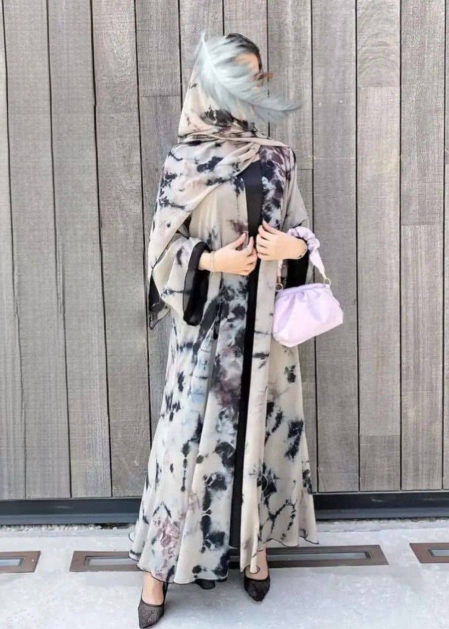 TAI DIE DOUBLE SHRUG ABAYA | WHITE