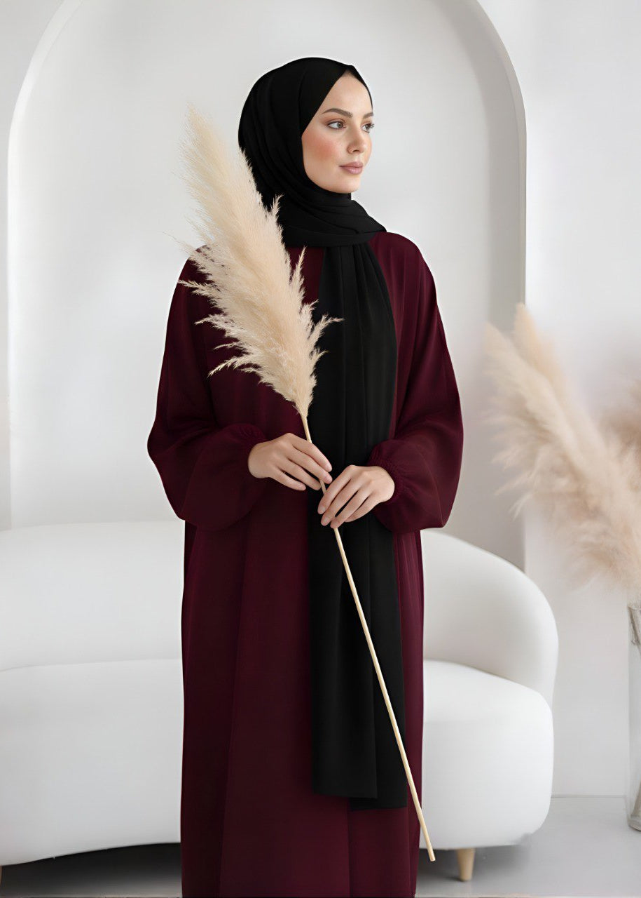 MEHREEN KAFTAN ABAYA | MAROON
