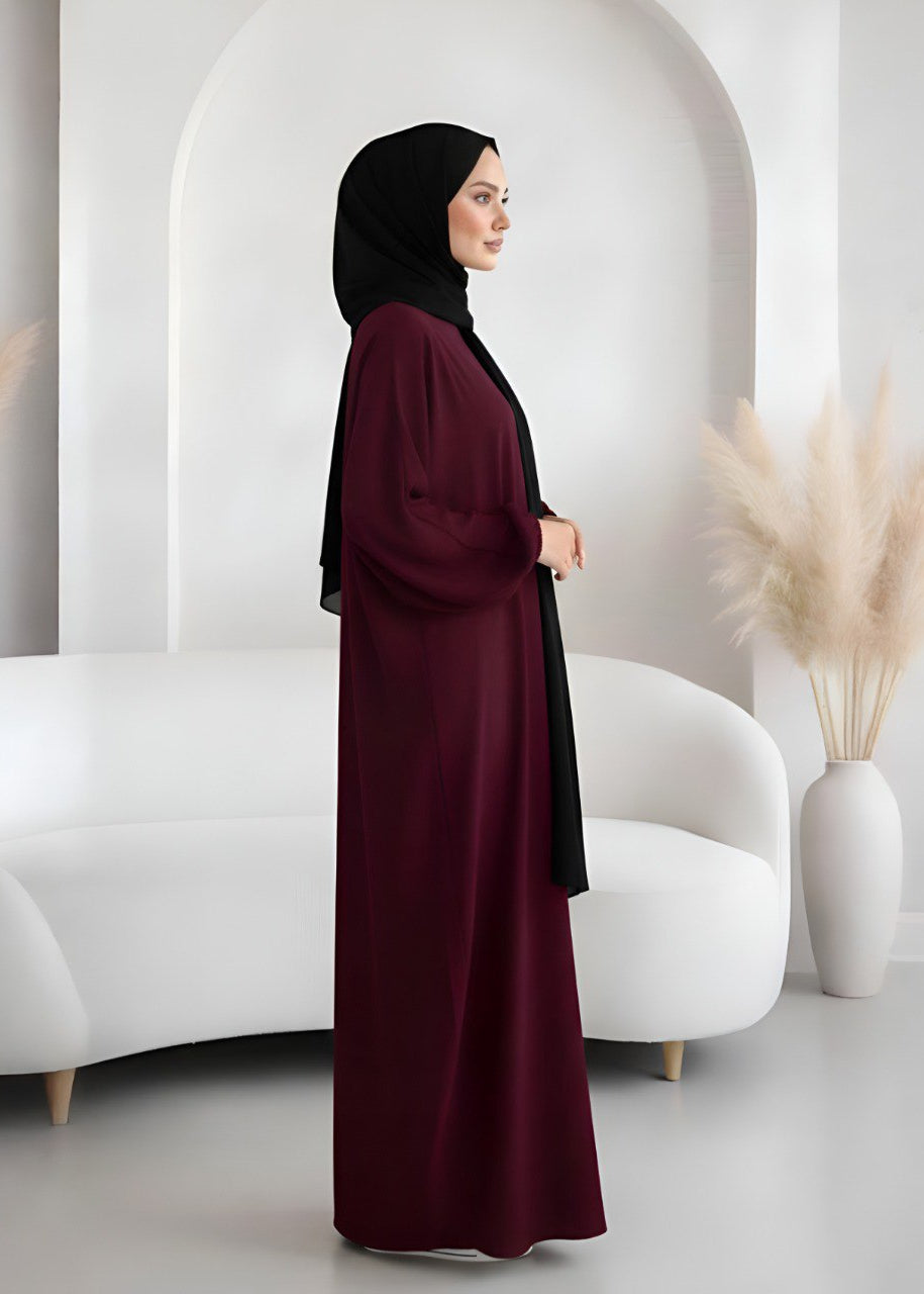 MEHREEN KAFTAN ABAYA | MAROON