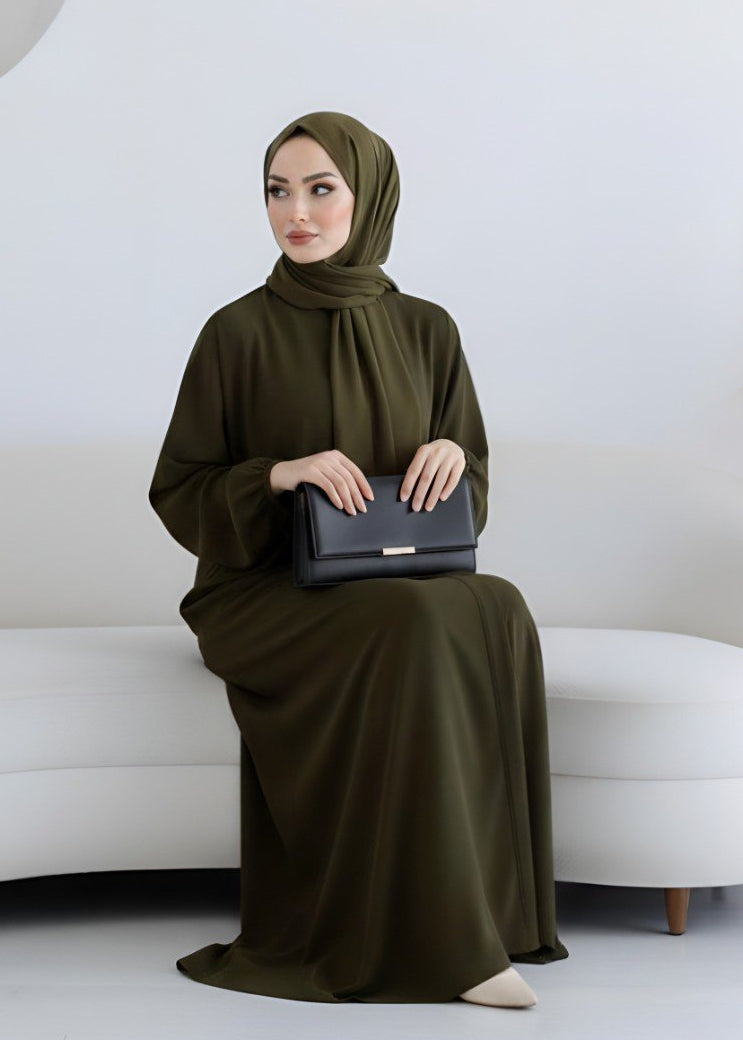MEHREEN KAFTAN ABAYA | OLIVE