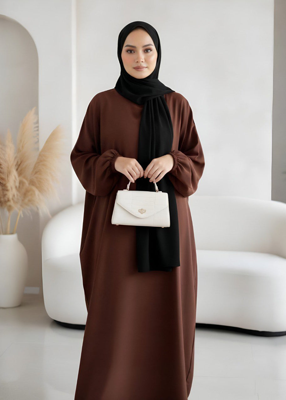 MEHREEN KAFTAN ABAYA | CHOCOLATE BROWN