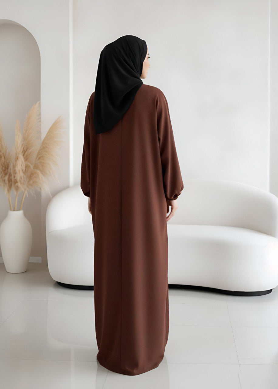 MEHREEN KAFTAN ABAYA | CHOCOLATE BROWN