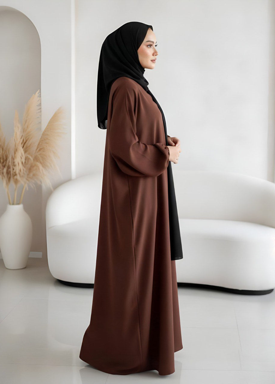MEHREEN KAFTAN ABAYA | CHOCOLATE BROWN