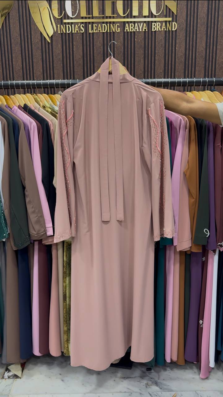 RAFIYA PREMIUM KOREAN ABAYA | PEACH