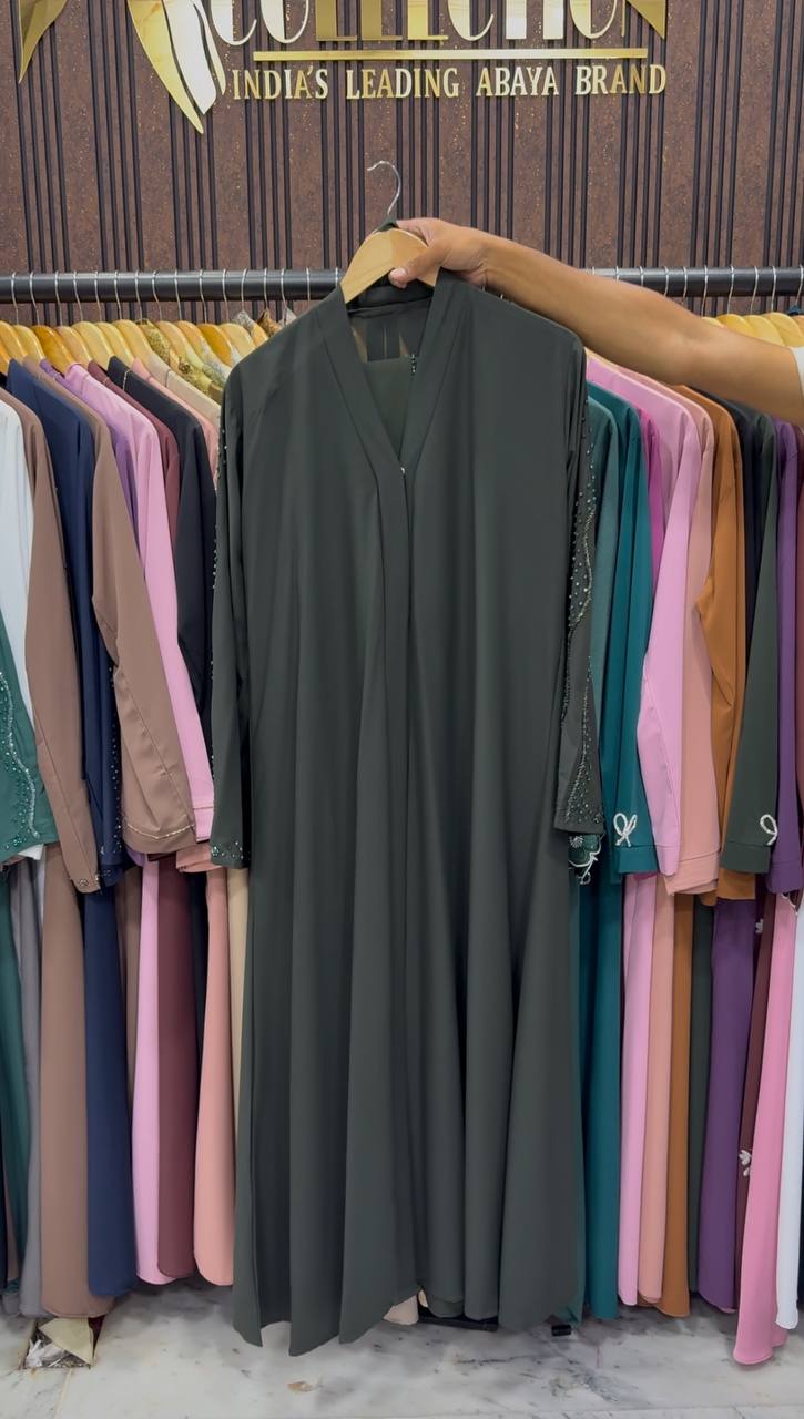 RAFIYA PREMIUM KOREAN ABAYA | OLIVE
