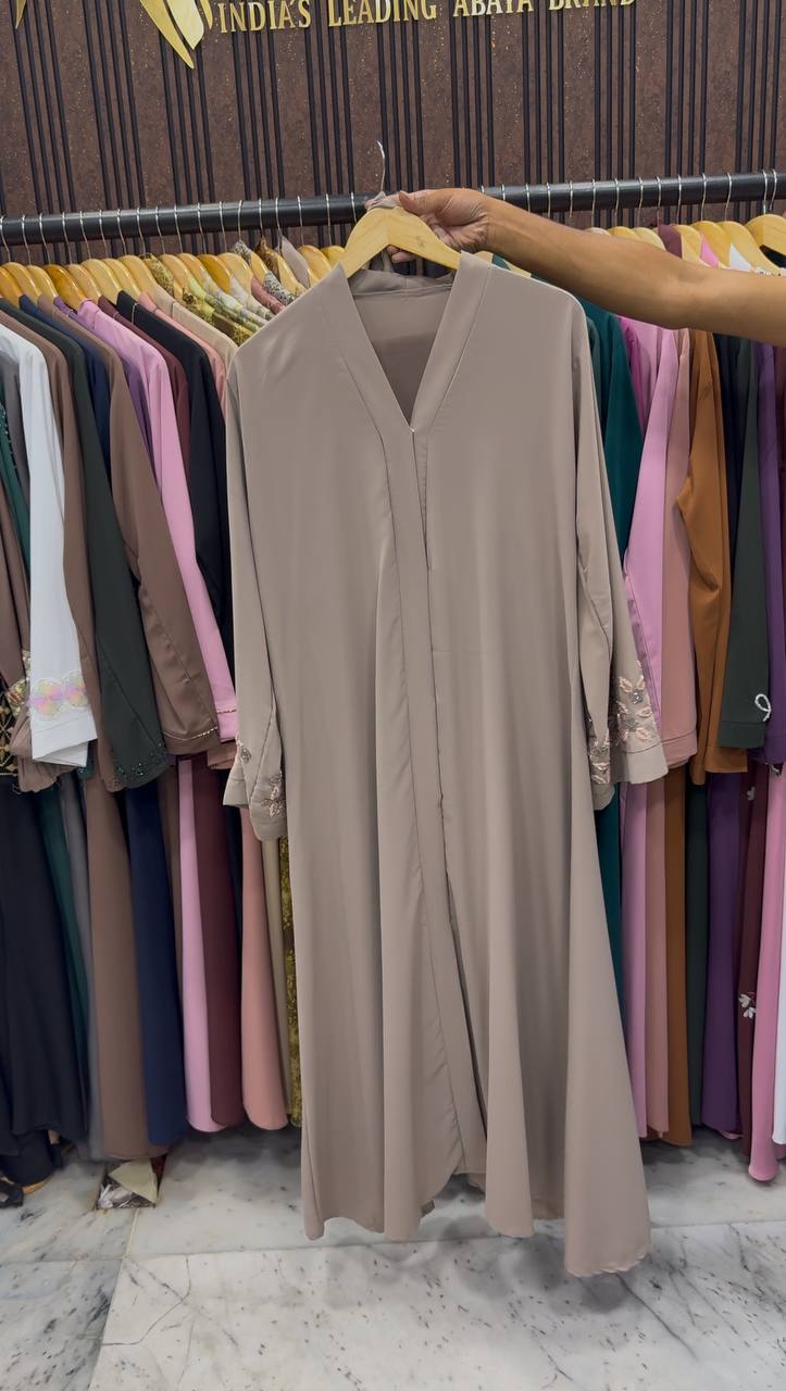 RIMSHA MODEST WEAR ABAYA | BEIGE