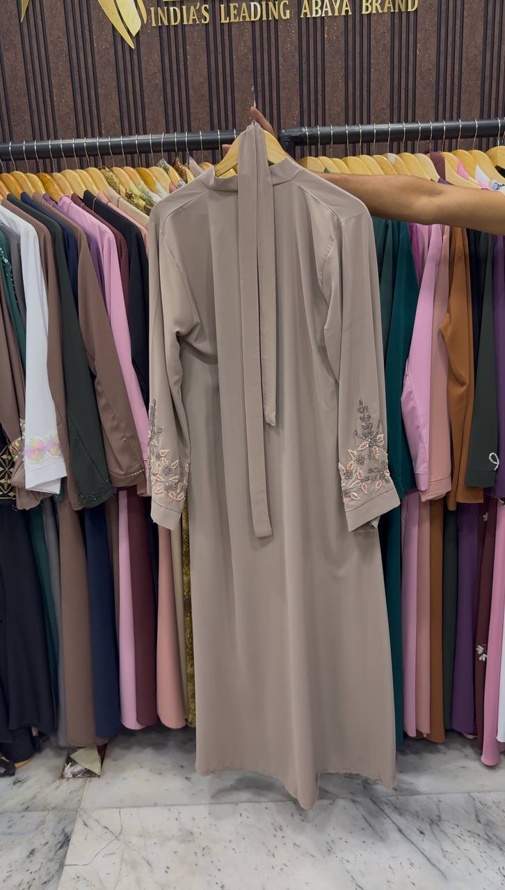 RIMSHA MODEST WEAR ABAYA | BEIGE