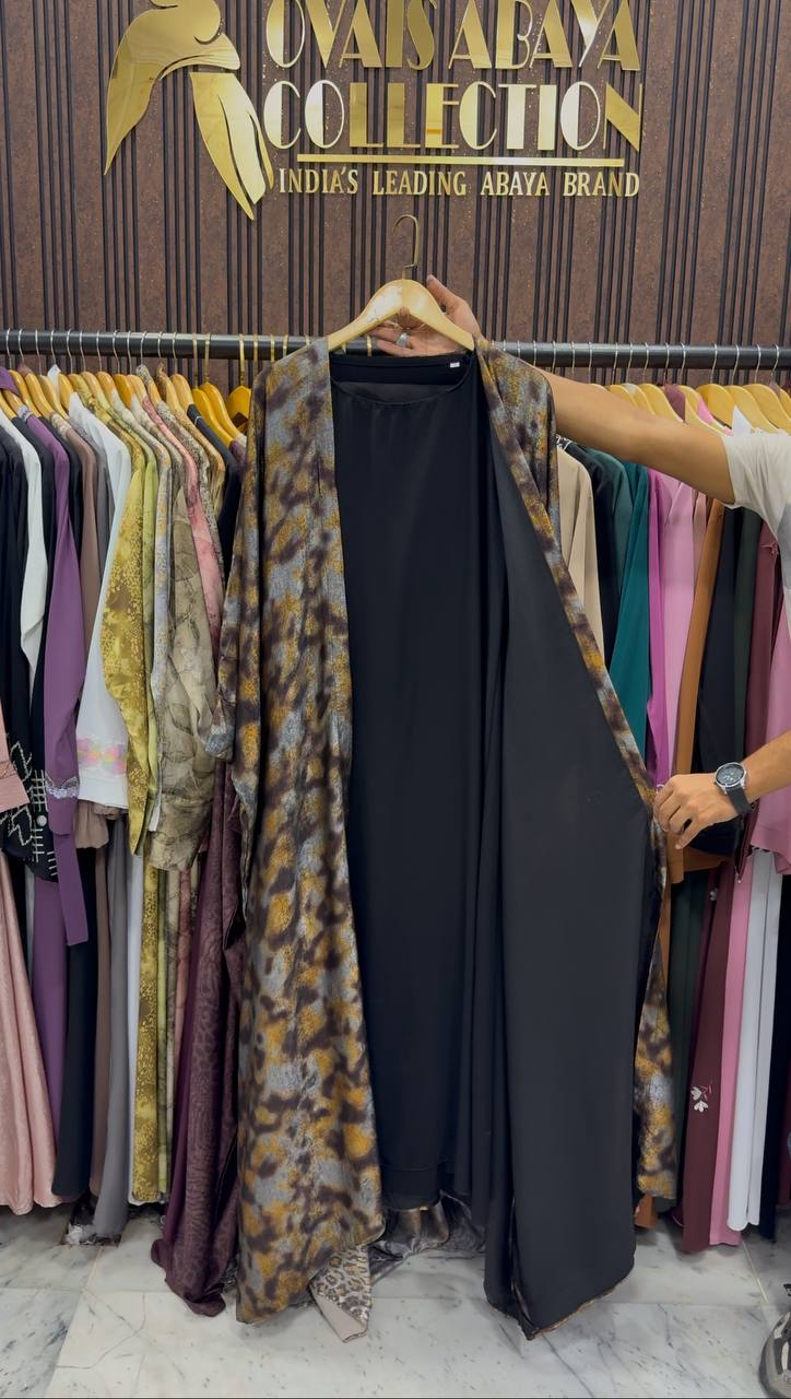 AZRAH KOREAN PRINT ABAYA | SHADE-11