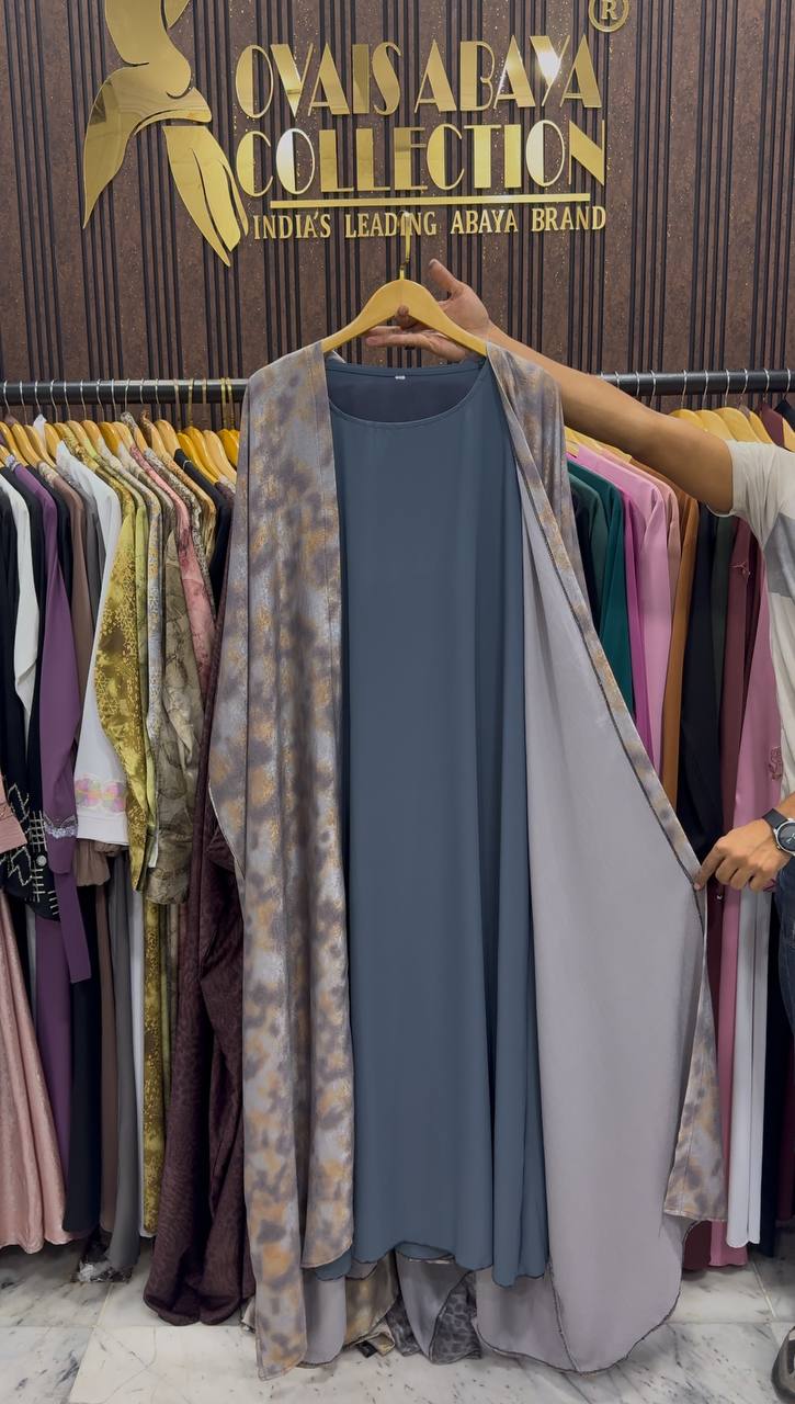 AZRAH KOREAN PRINT ABAYA | SHADE-02