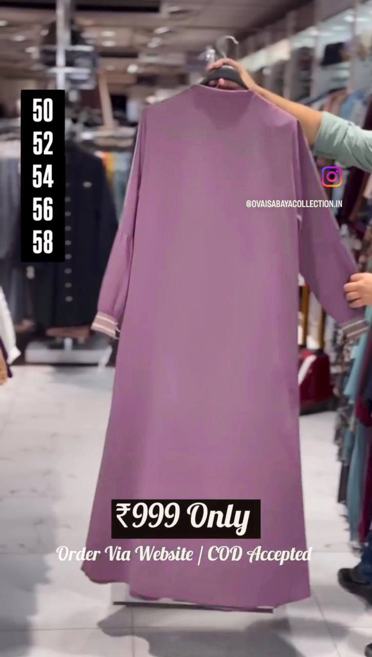 ZEBA FRONT OPEN ABAYA | PINK