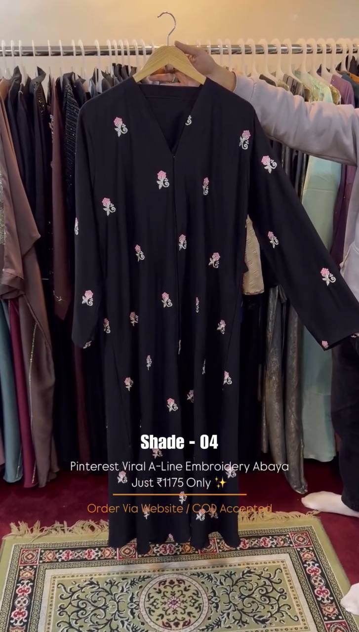 AL-HUSNA EMBROIDERY WORK ABAYA | PRINT- 04