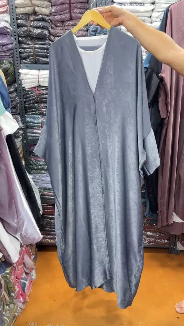 IMPORTED SIMMER DS KAFTAN ABAYA | GRAY