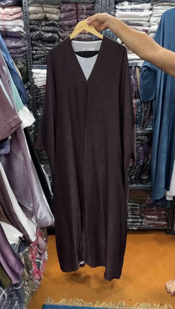 IMPORTED SIMMER DS KAFTAN ABAYA | DARK PURPLE