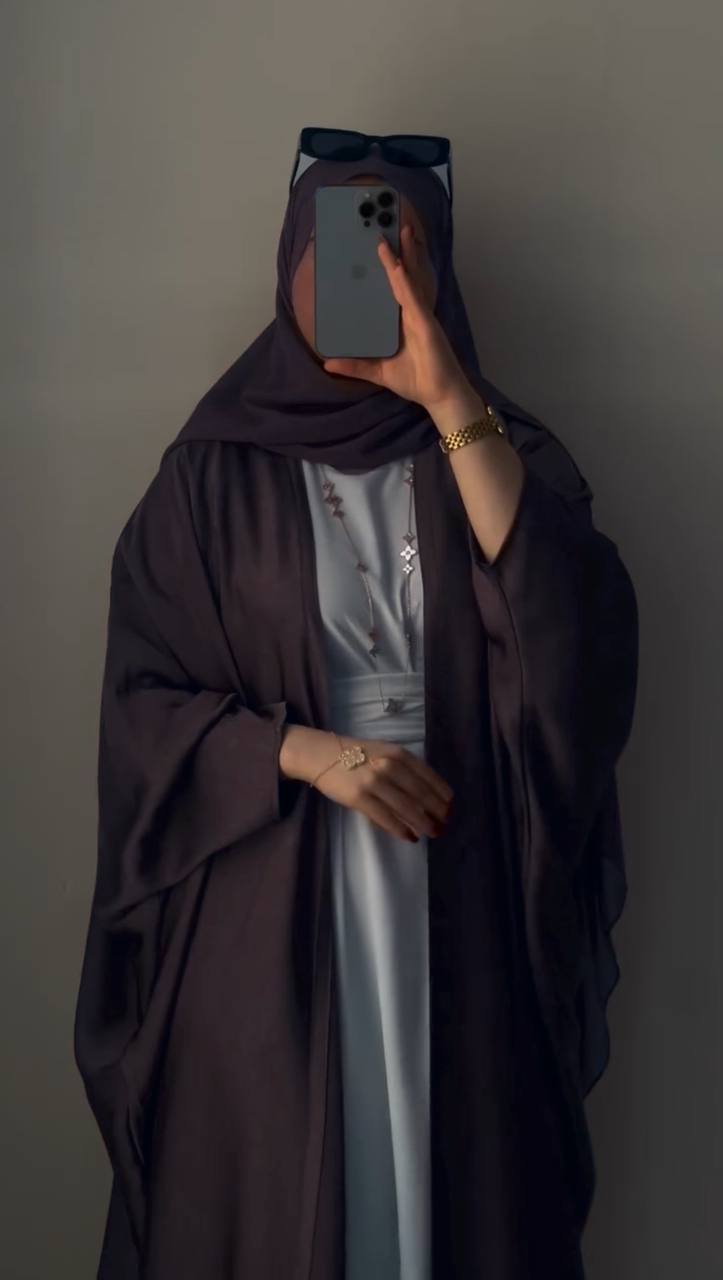 YASHFAH DOUBLE SHRUG ABAYA | BROWN