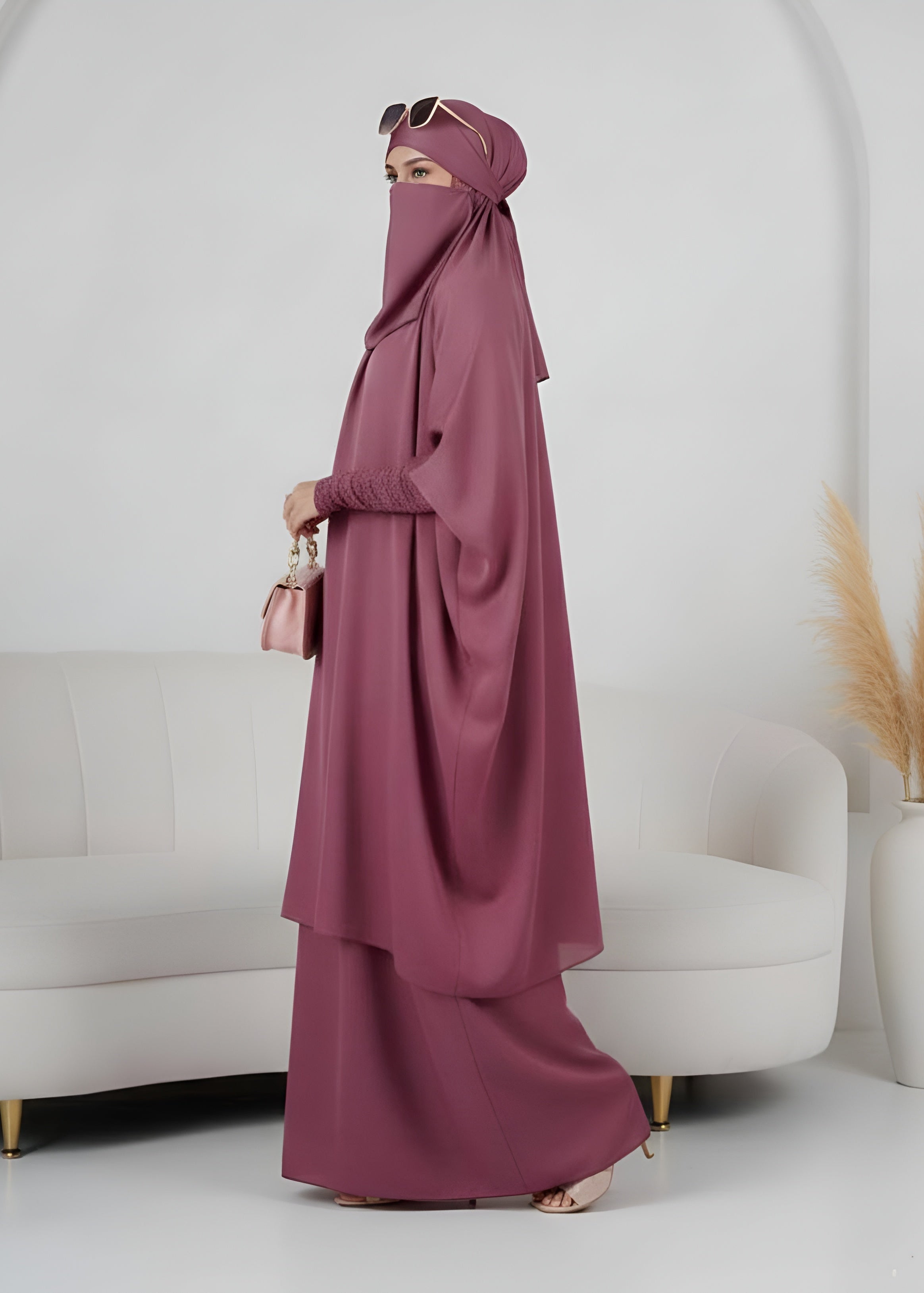 2 PIECE JILBAB | MAUVE PINK