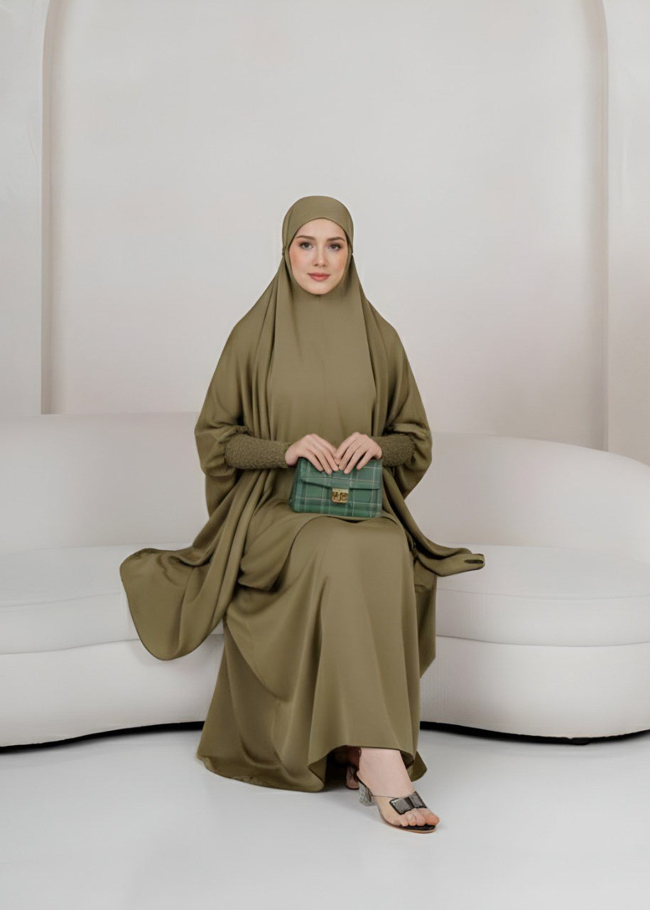 2 PIECE JILBAB | PISTA GREEN