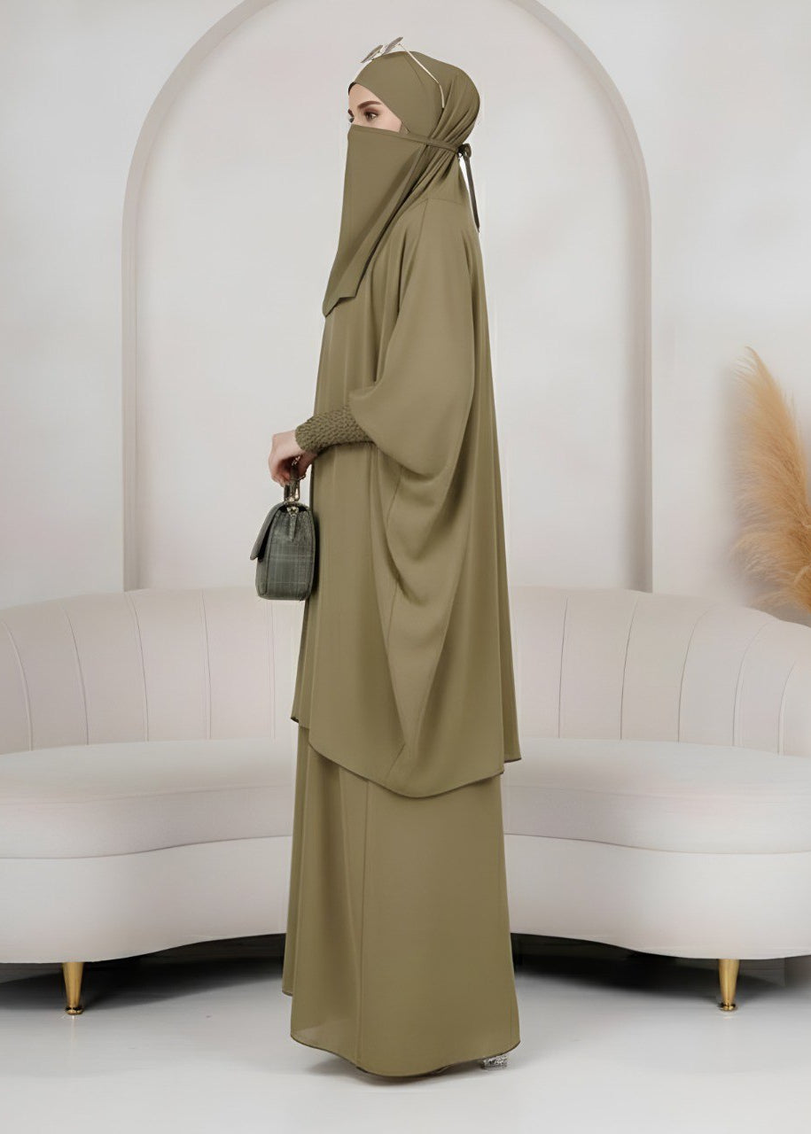 2 PIECE JILBAB | PISTA GREEN