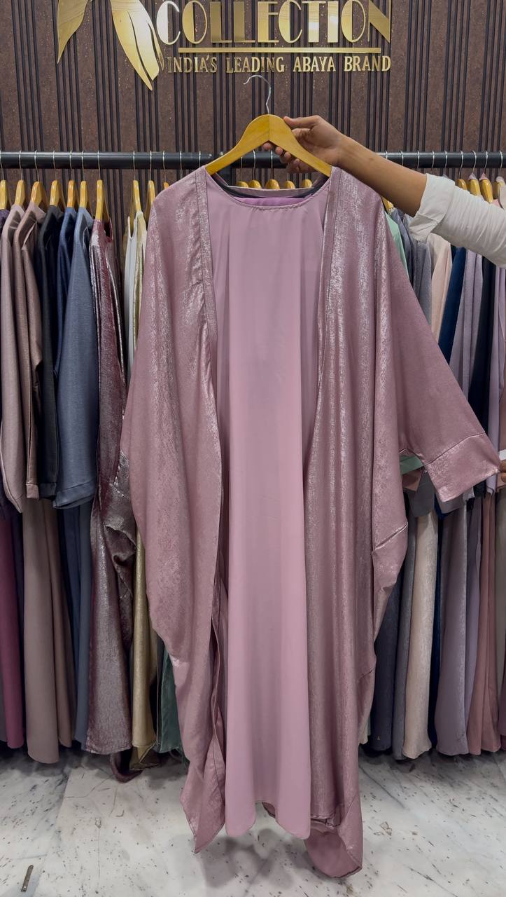 AL-HURIYA DOUBLE SHRUG ABAYA | BABY PINK