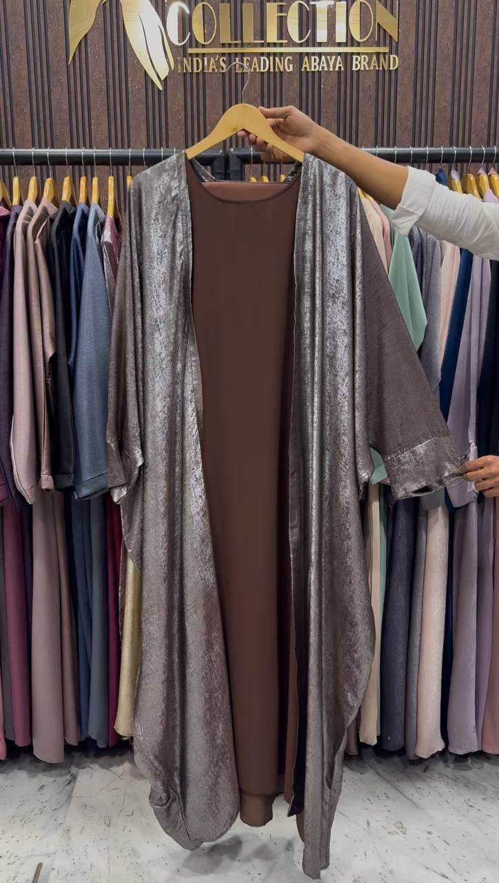 AL-HURIYA DOUBLE SHRUG ABAYA | COFFEE