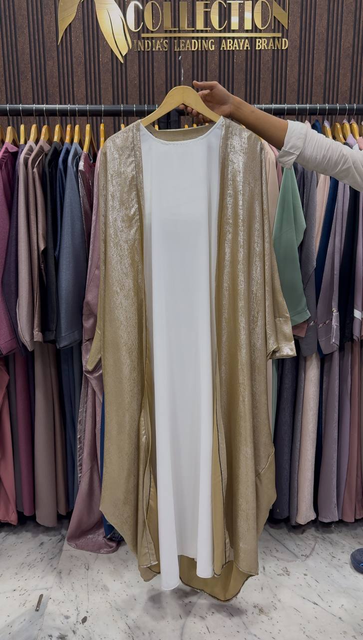AL-HURIYA DOUBLE SHRUG ABAYA | GOLD