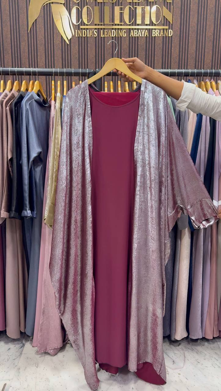 AL-HURIYA DOUBLE SHRUG ABAYA | MAROON