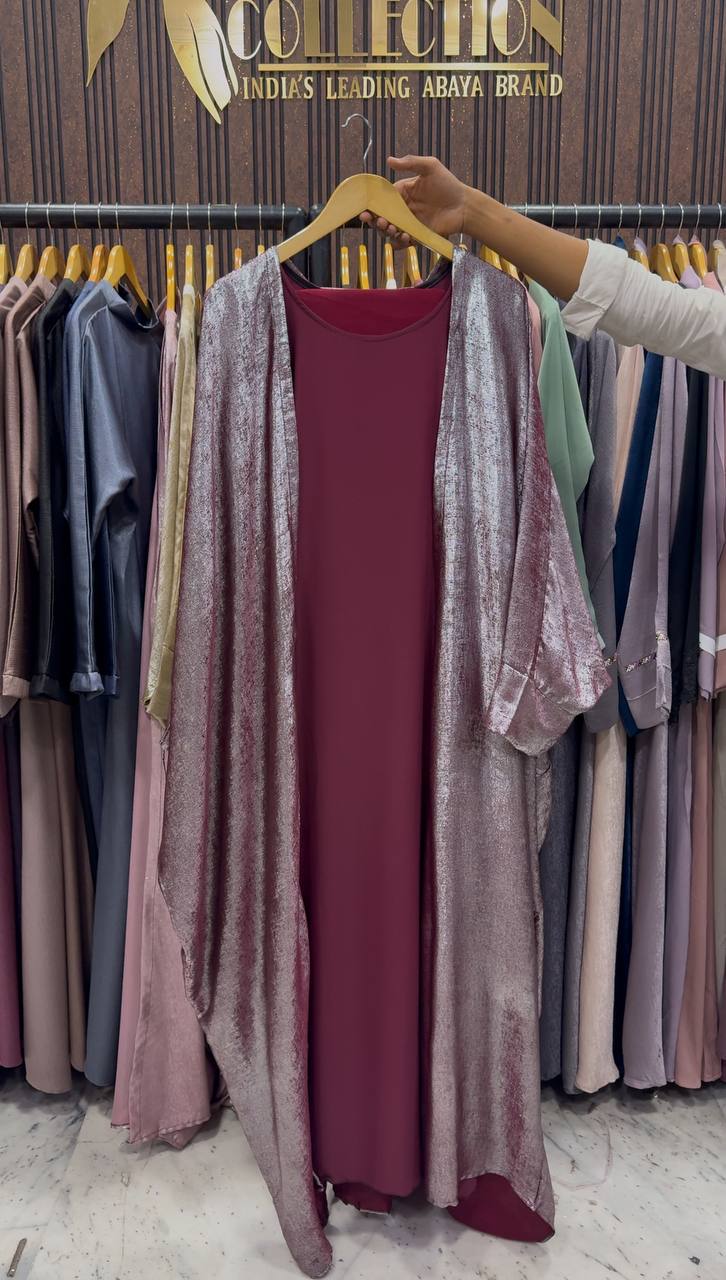 AL-HURIYA DOUBLE SHRUG ABAYA | MAROON