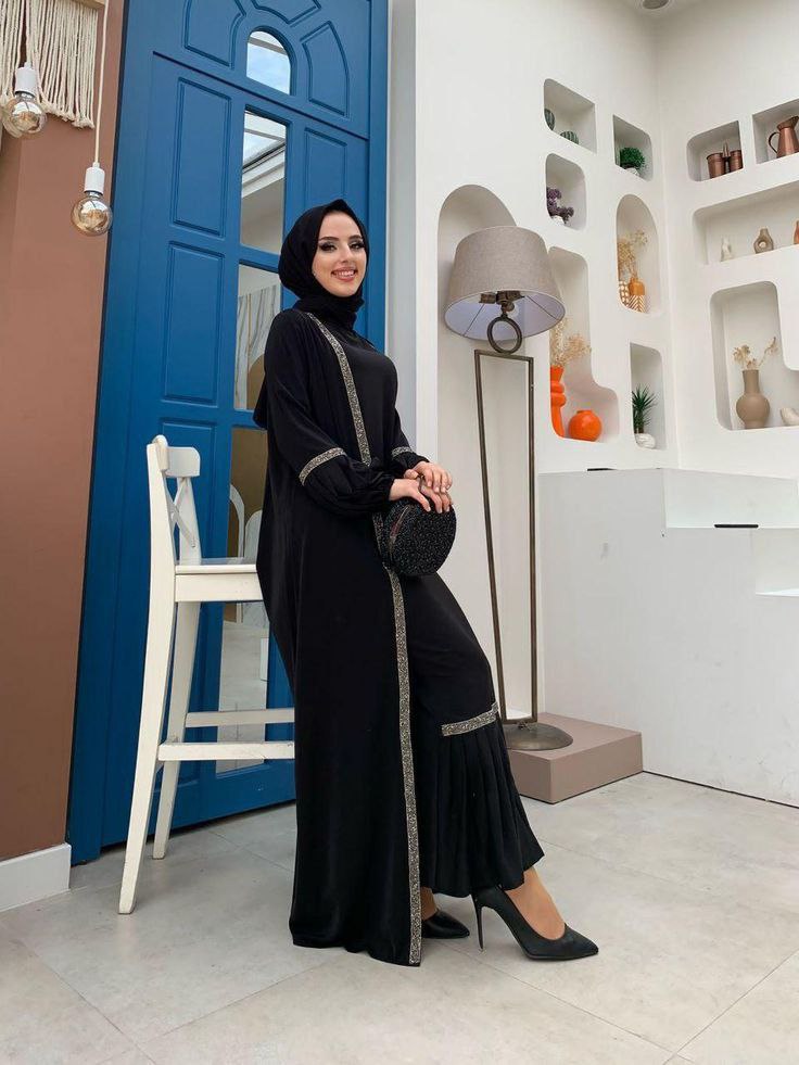 Aliya Double Shrug Lace Abaya ( BLACK )