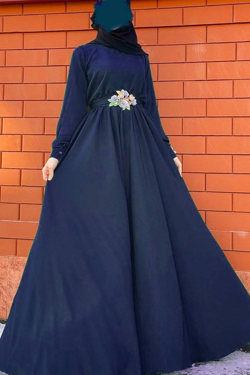 ALAYA CLASSIC BROOCH ABAYA | TEAL BLUE