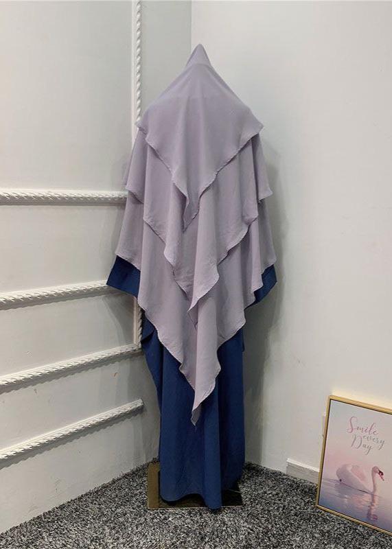 3 LAYERED KHIMAR | GRAY