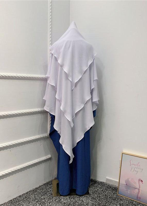 3 LAYERED KHIMAR | WHITE