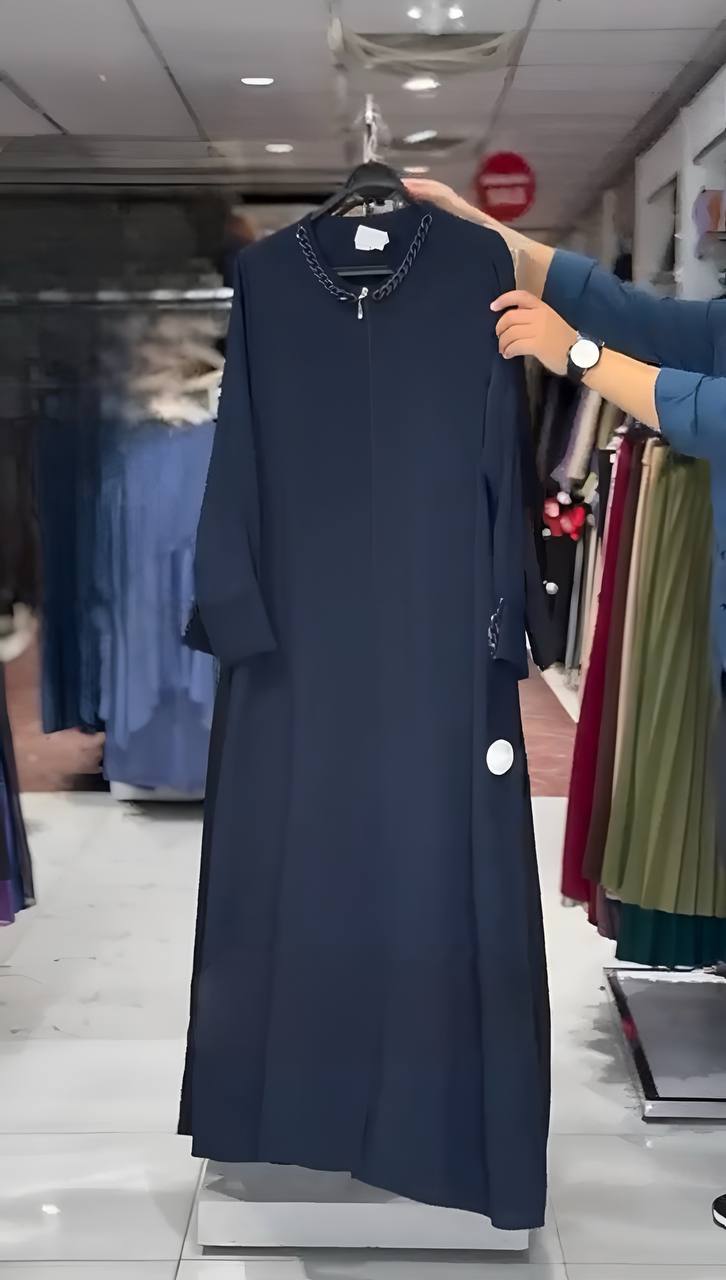 DANEEN ZIPPER ABAYA | BLUE