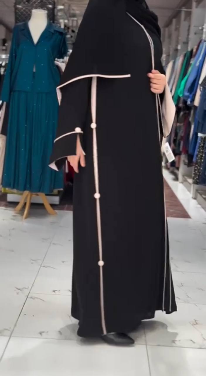 IFFAT FRONT OPEN ABAYA | NUDE