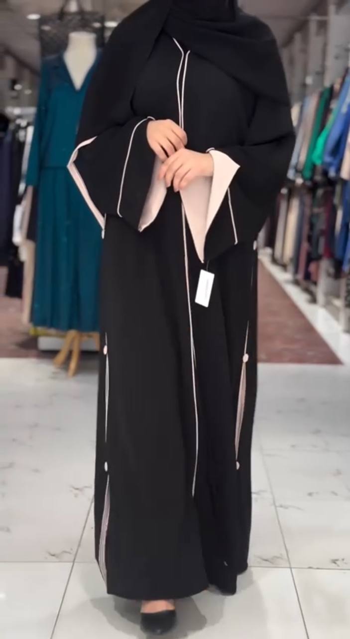 IFFAT FRONT OPEN ABAYA | NUDE