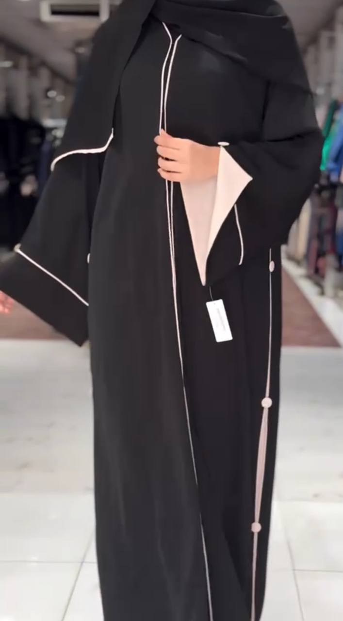 IFFAT FRONT OPEN ABAYA | NUDE